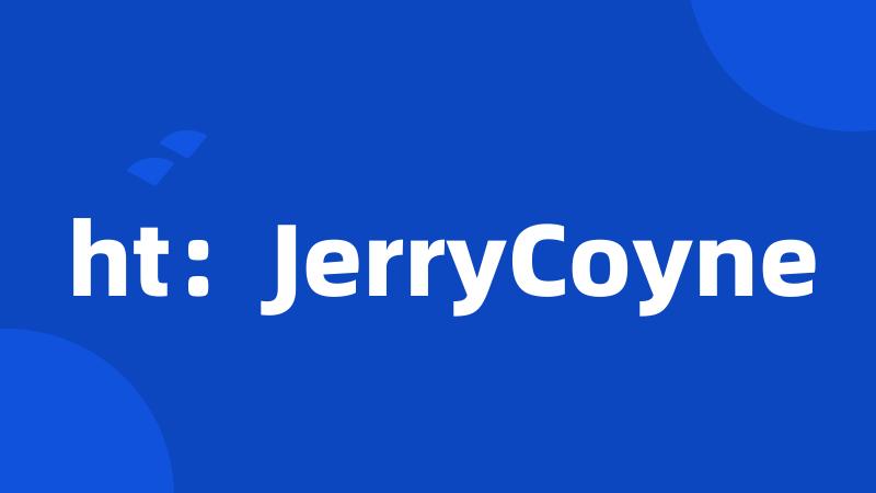 ht：JerryCoyne