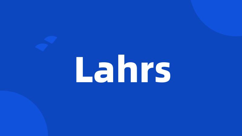 Lahrs