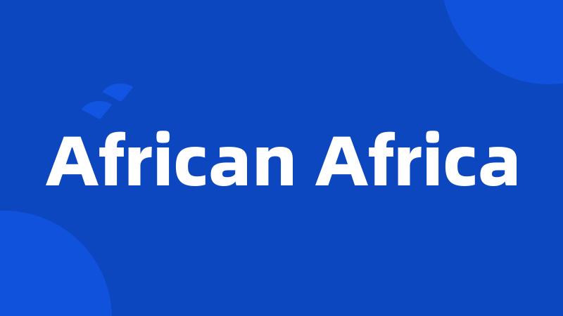 African Africa