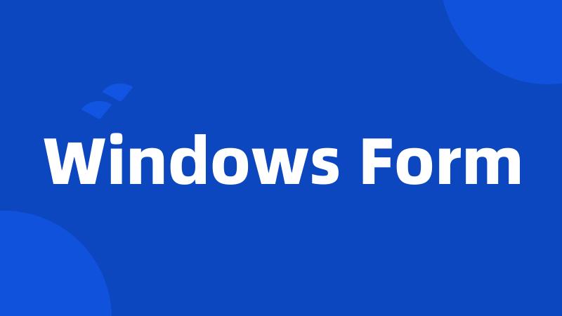 Windows Form