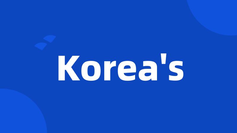 Korea's