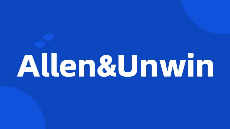 Allen&Unwin