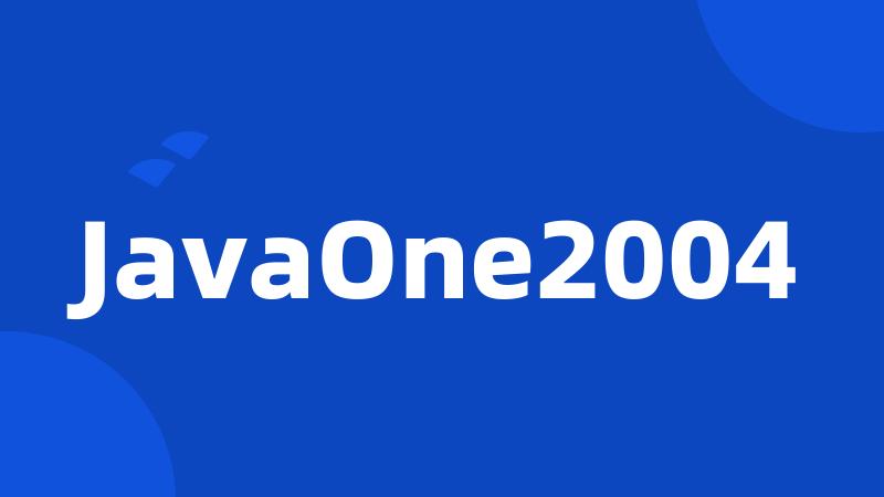 JavaOne2004