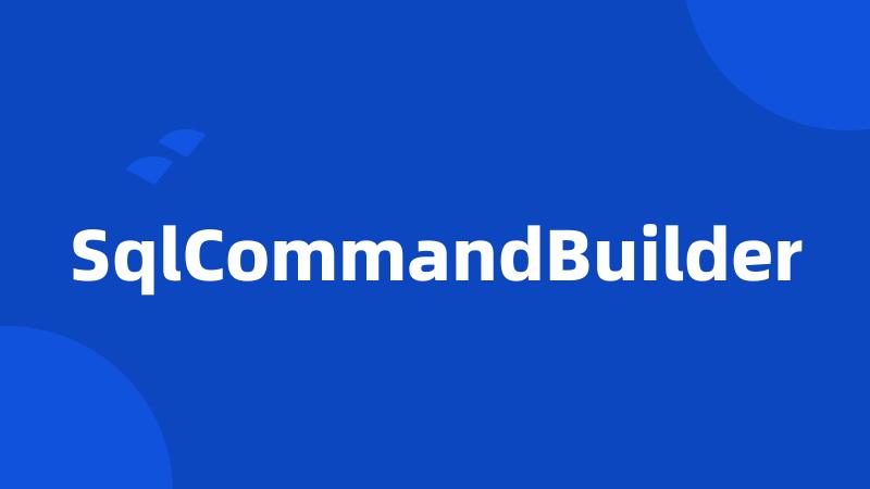 SqlCommandBuilder