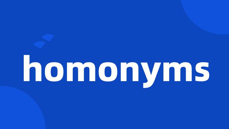 homonyms