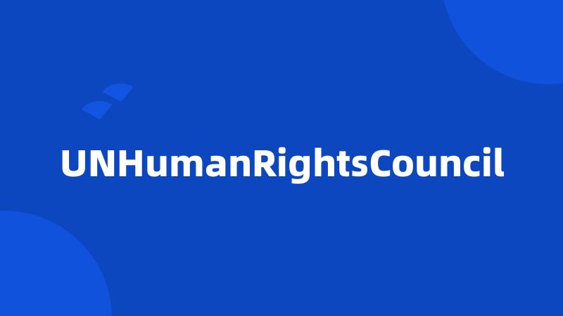 UNHumanRightsCouncil