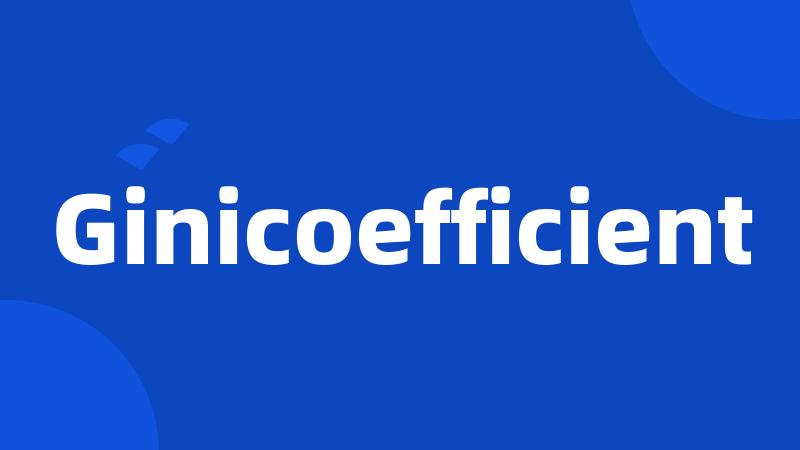 Ginicoefficient