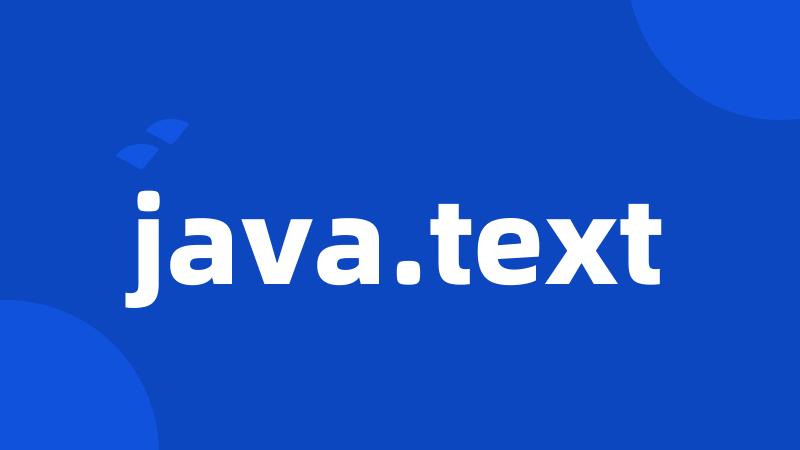 java.text