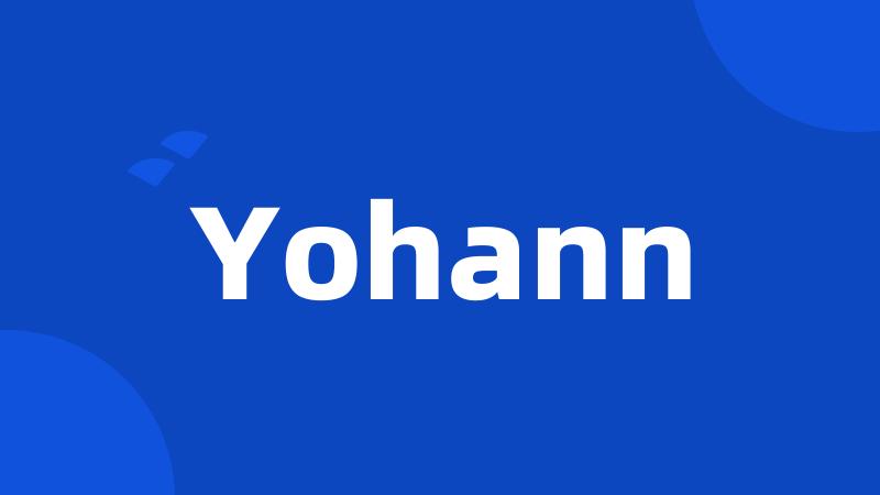 Yohann