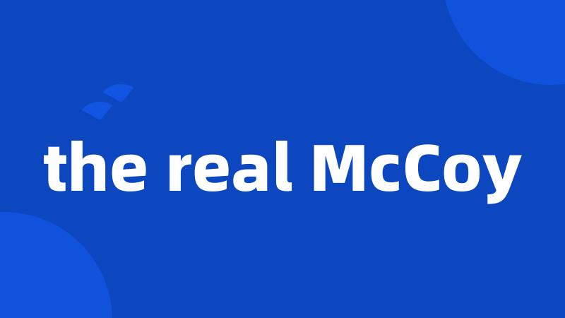 the real McCoy