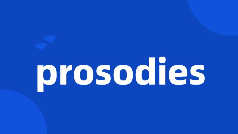 prosodies