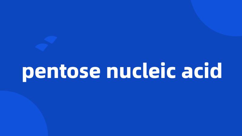 pentose nucleic acid