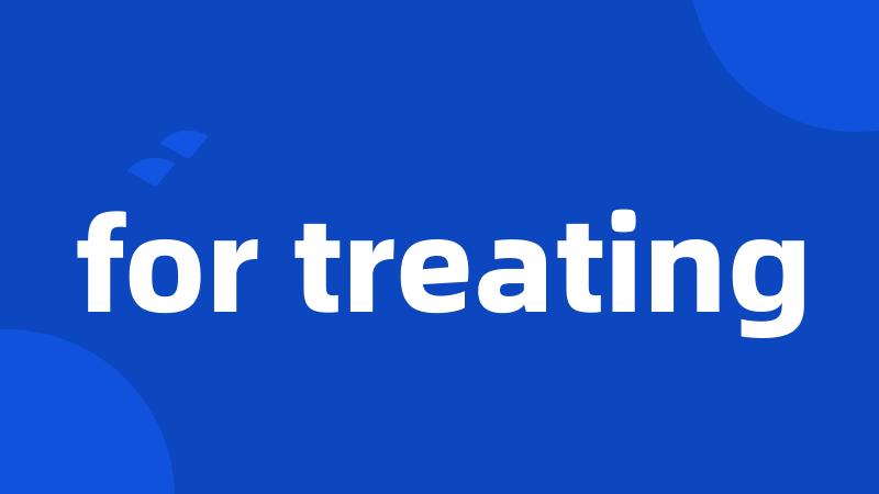 for treating