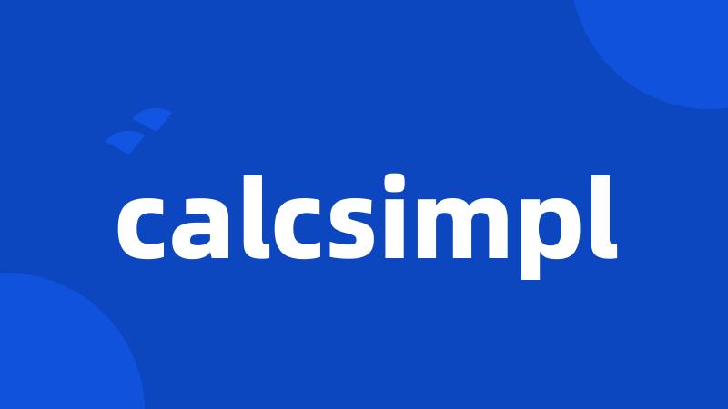 calcsimpl