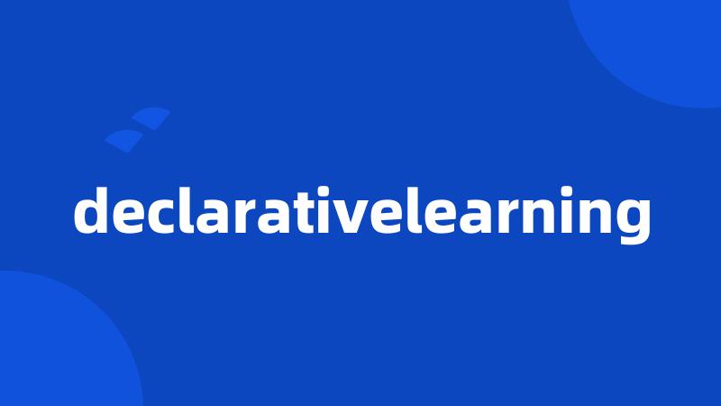 declarativelearning