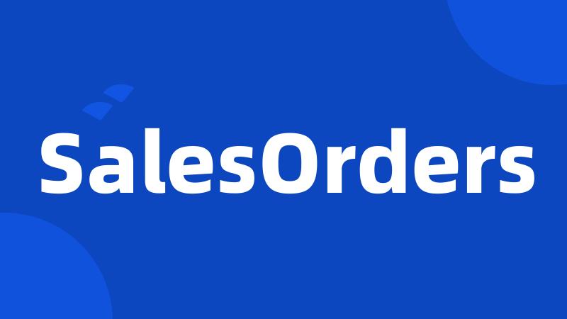 SalesOrders