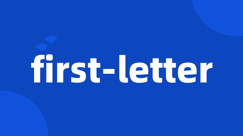 first-letter
