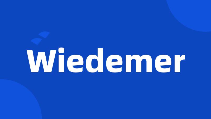 Wiedemer