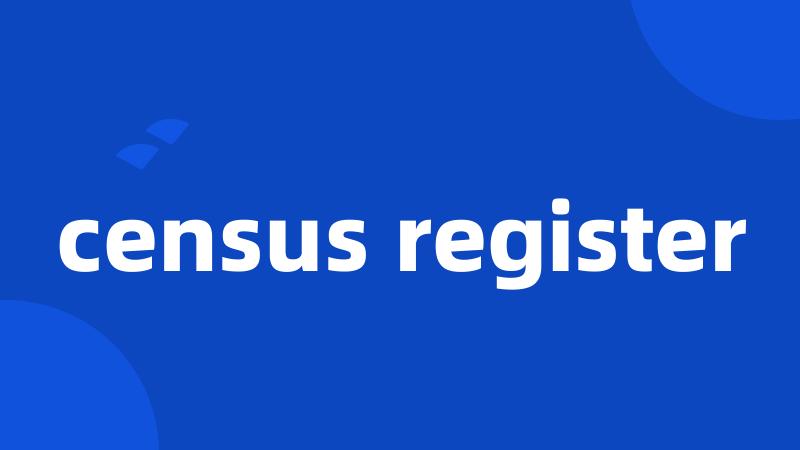 census register
