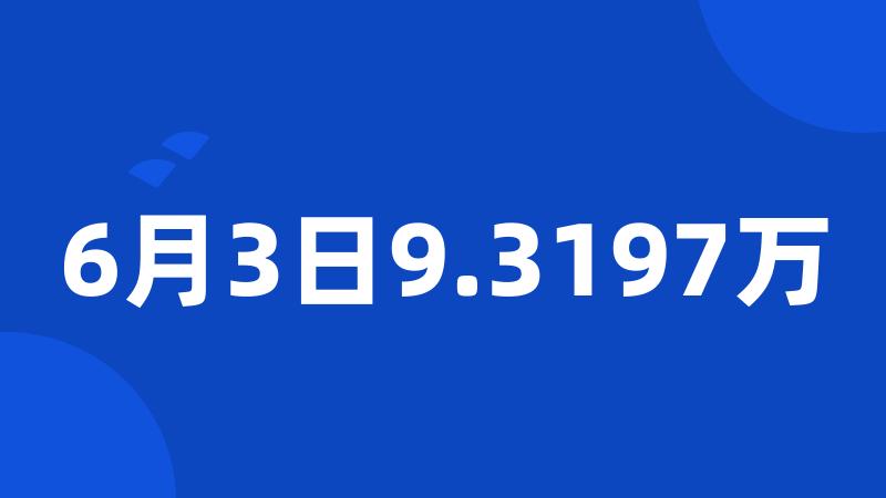 6月3日9.3197万