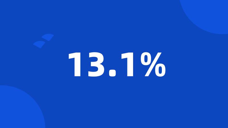 13.1%