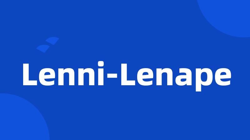 Lenni-Lenape