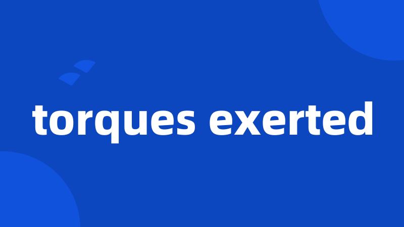 torques exerted