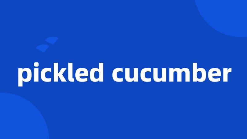 pickled cucumber