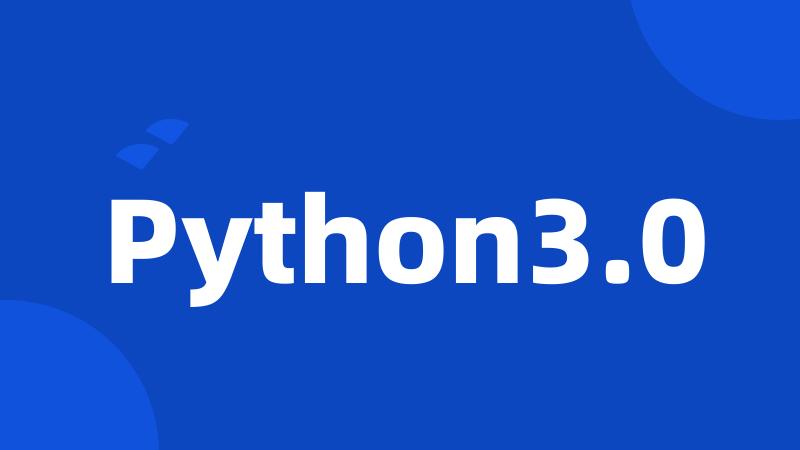 Python3.0