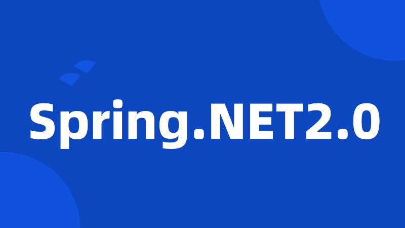 Spring.NET2.0