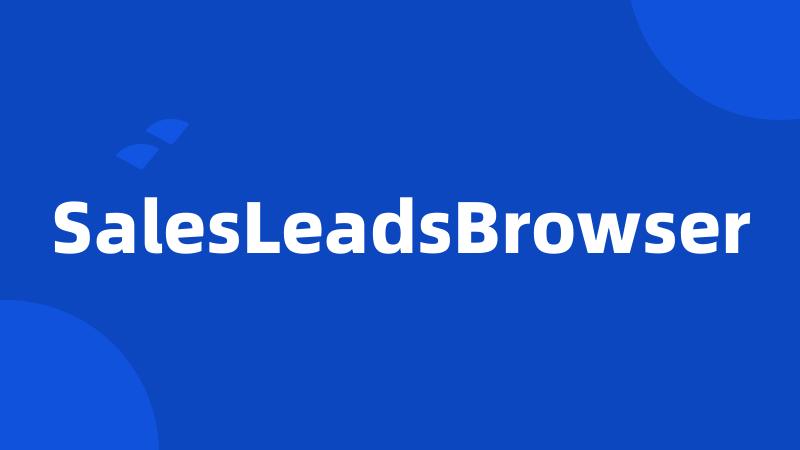 SalesLeadsBrowser