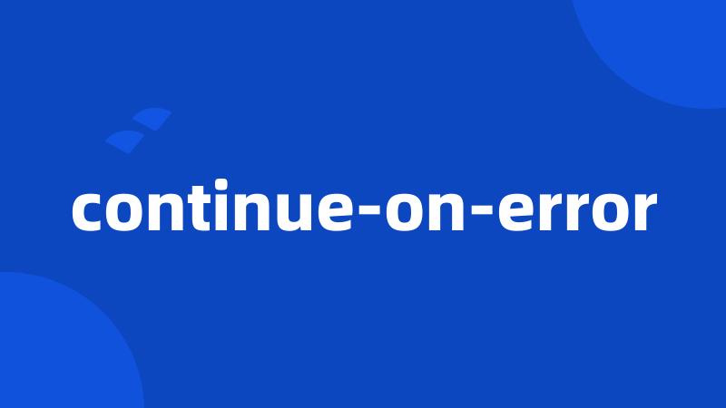 continue-on-error