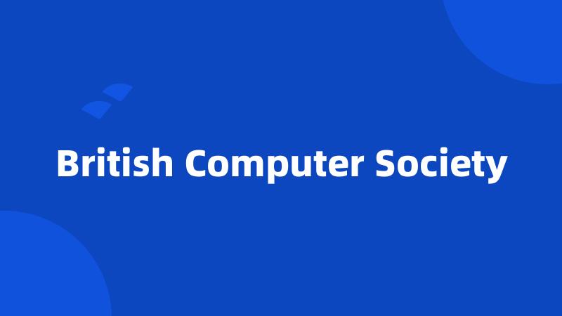 British Computer Society