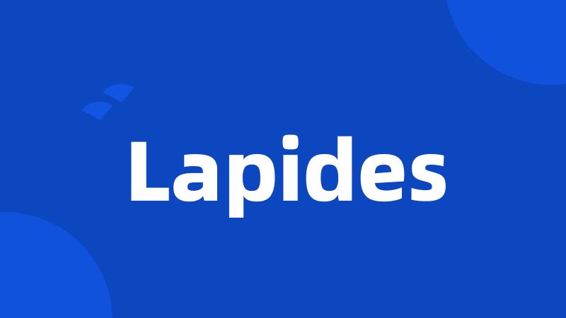Lapides