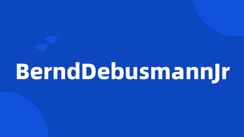 BerndDebusmannJr