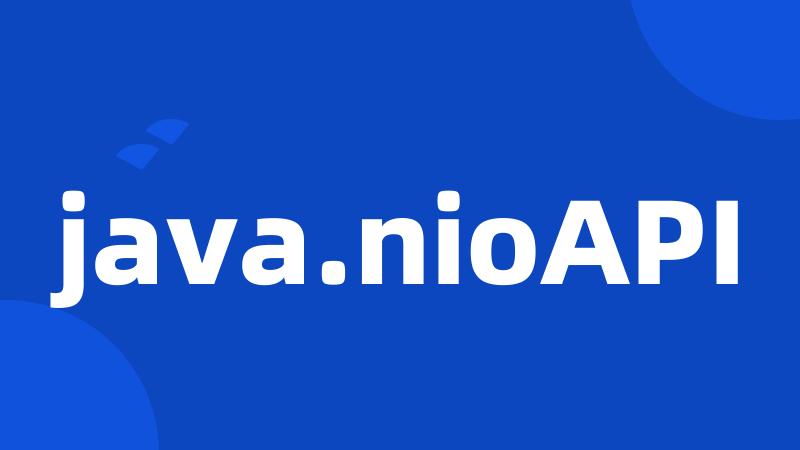 java.nioAPI