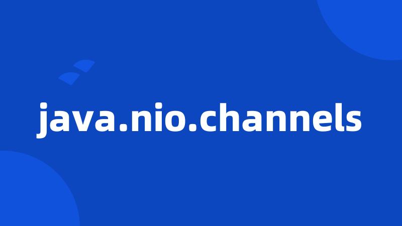 java.nio.channels