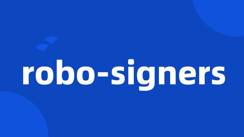 robo-signers