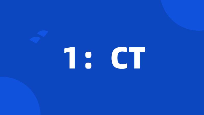 1：CT