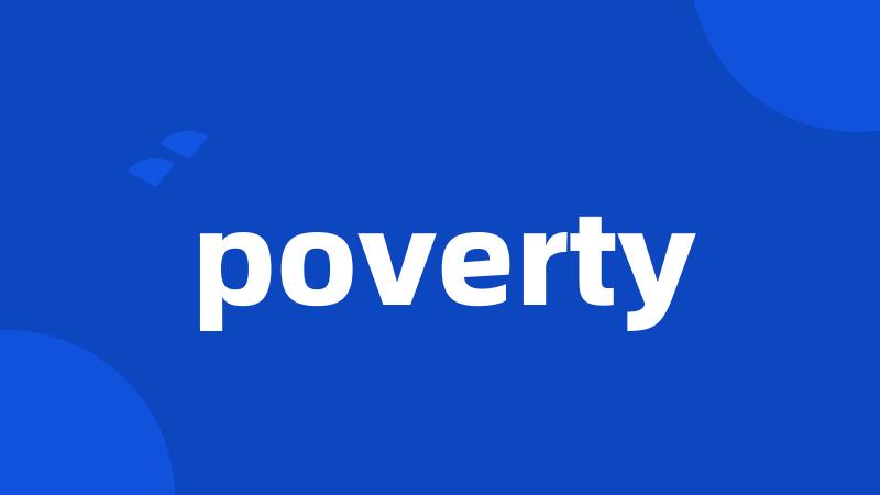 poverty