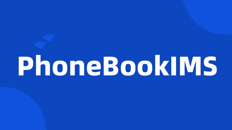 PhoneBookIMS