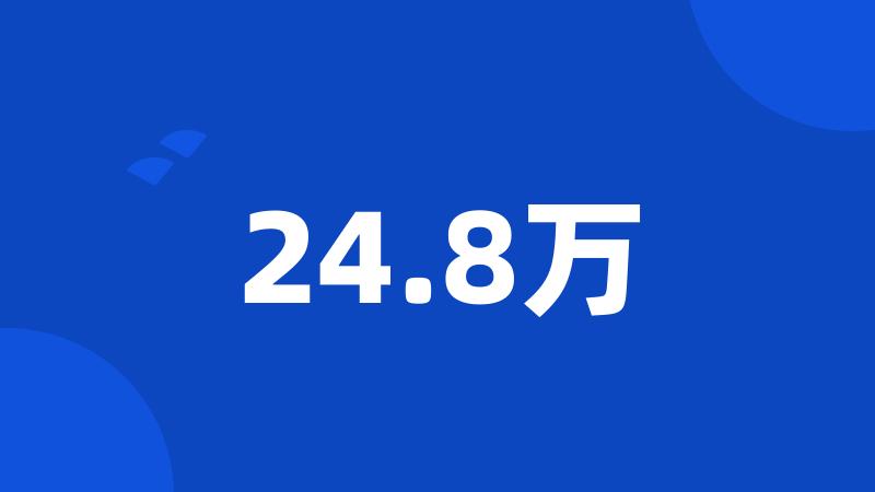 24.8万