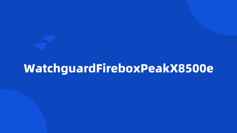 WatchguardFireboxPeakX8500e