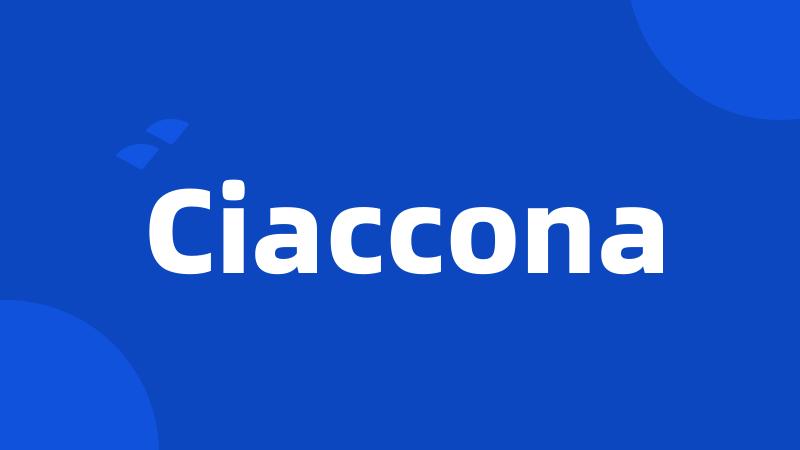 Ciaccona