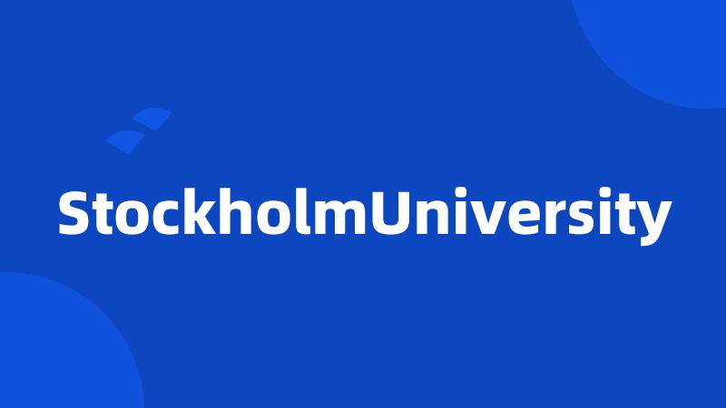 StockholmUniversity