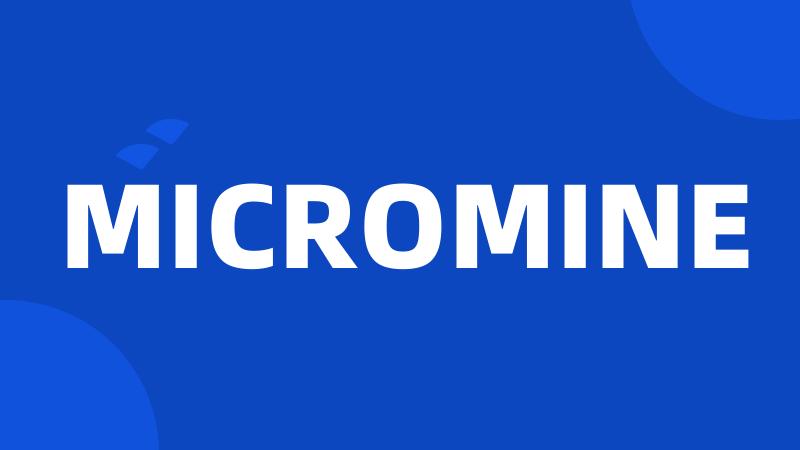 MICROMINE