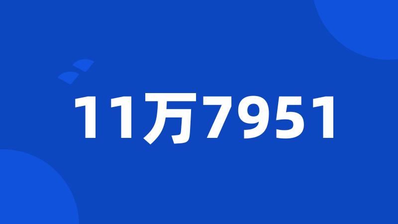 11万7951