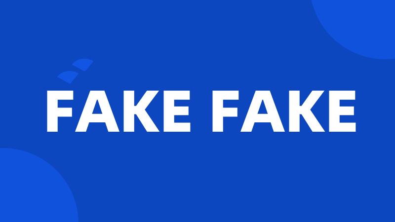 FAKE FAKE