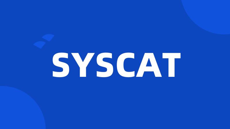 SYSCAT