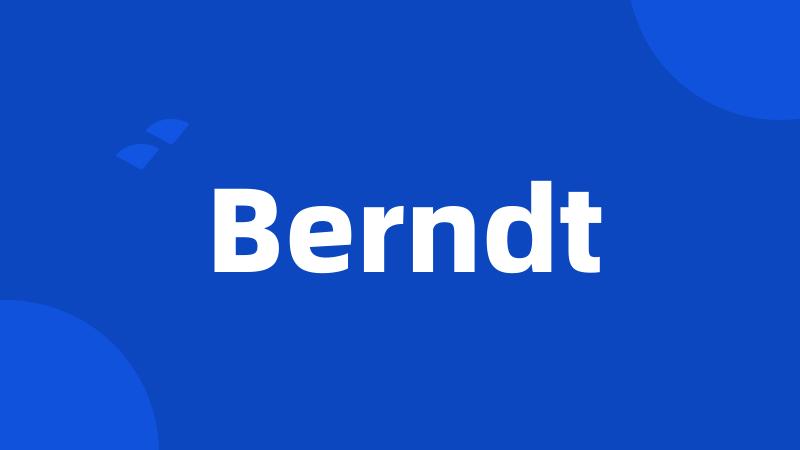 Berndt